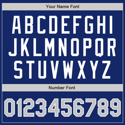 Custom Royal Gray-White Authentic Baseball Jersey - Sky-Custom