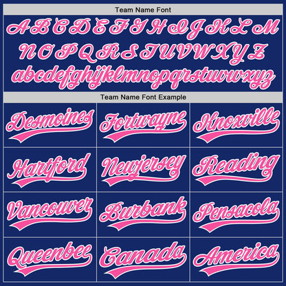 Custom Royal Pink-White Authentic Baseball Jersey - Sky-Custom
