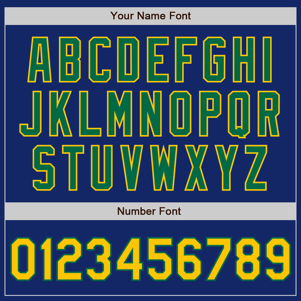 Custom Royal Gold-Kelly Green Authentic Baseball Jersey - Sky-Custom