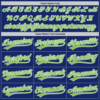 Custom Royal Neon Green-White Authentic Baseball Jersey - Sky-Custom