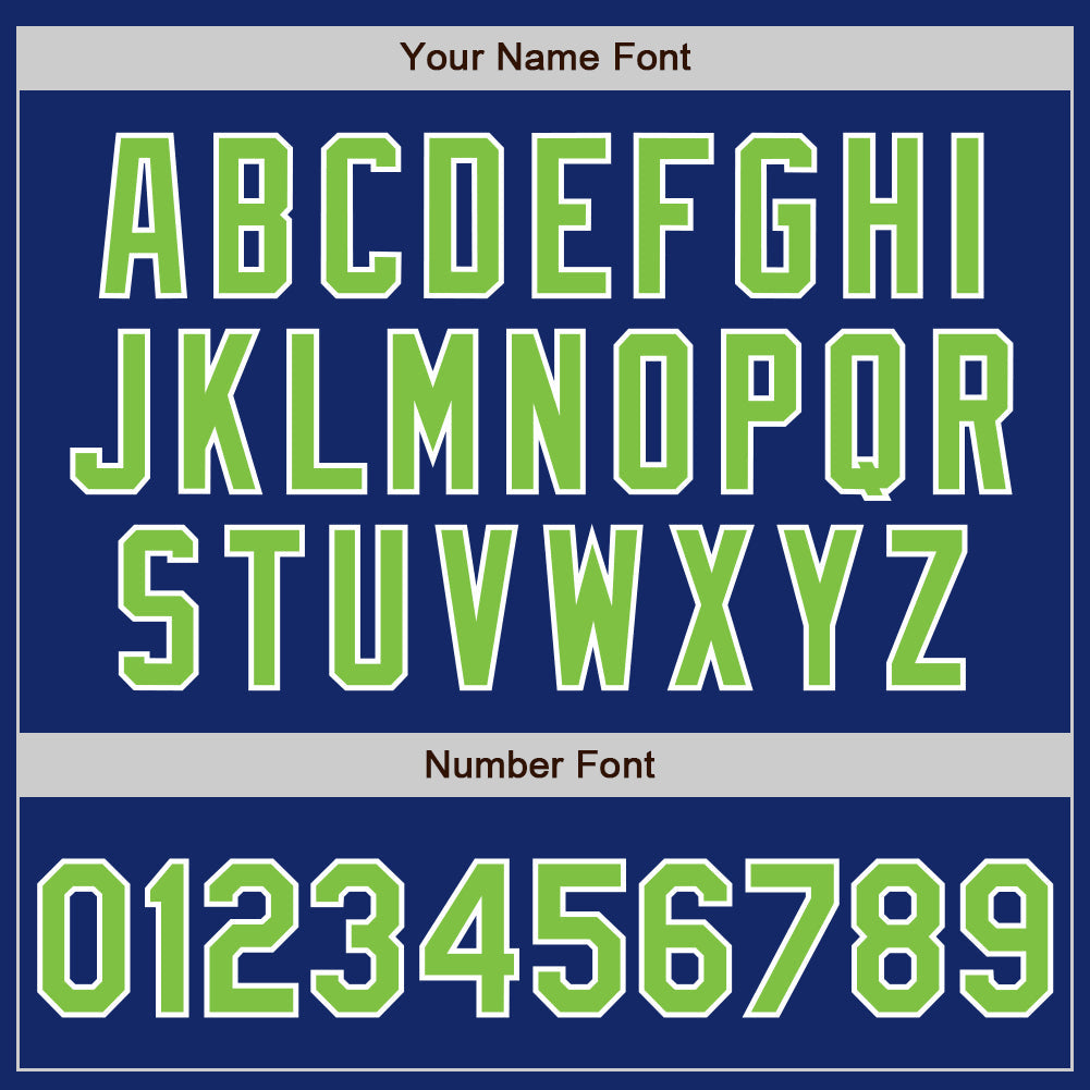 Custom Royal Neon Green-White Authentic Baseball Jersey - Sky-Custom