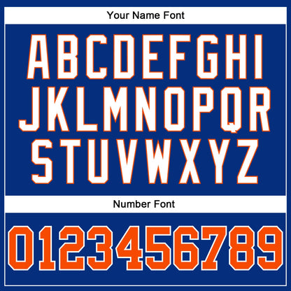 Custom Royal White Pinstripe Orange-White Authentic Basketball Jersey - Sky-Custom