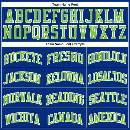 Custom Royal White Pinstripe Neon Green-White Authentic Basketball Jersey - Sky-Custom