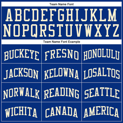Custom Royal Cream Authentic Throwback Basketball Jersey - Sky-Custom