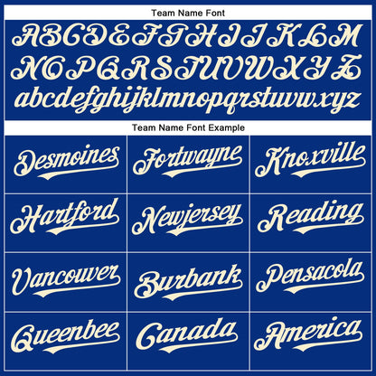 Custom Royal Cream Authentic Baseball Jersey - Sky-Custom