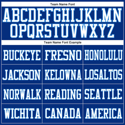 Custom Royal White-Powder Blue Mesh Authentic Football Jersey - Sky-Custom