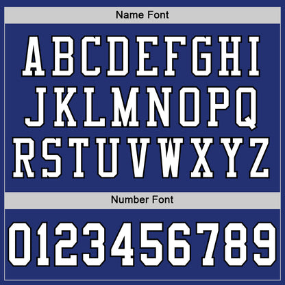 Custom Royal White-Black Mesh Authentic Football Jersey - Sky-Custom