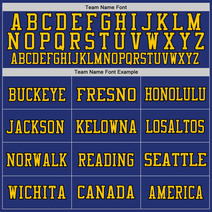 Custom Royal Yellow-Black Mesh Authentic Football Jersey - Sky-Custom