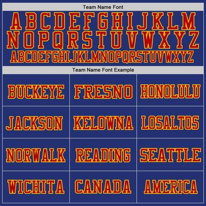 Custom Royal Red-Yellow Mesh Authentic Football Jersey - Sky-Custom