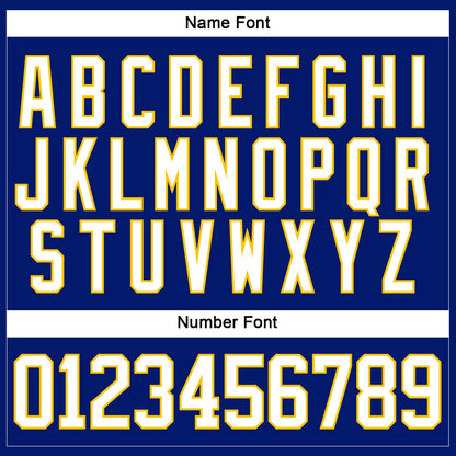 Custom Royal White-Yellow Hockey Lace Neck Jersey - Sky-Custom