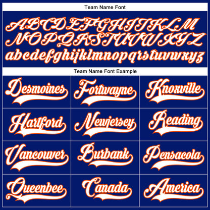 Custom Royal White-Orange Hockey Lace Neck Jersey - Sky-Custom