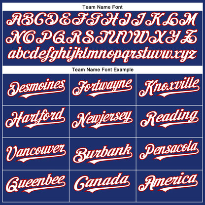 Custom Royal White-Red Authentic Baseball Jersey - Sky-Custom