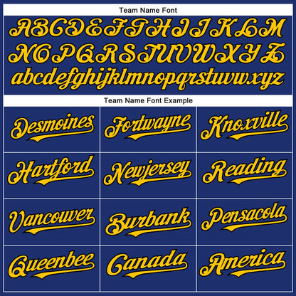 Custom Royal Yellow-Black Authentic Baseball Jersey - Sky-Custom
