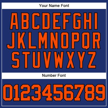 Custom Royal Orange-Black Authentic Baseball Jersey - Sky-Custom