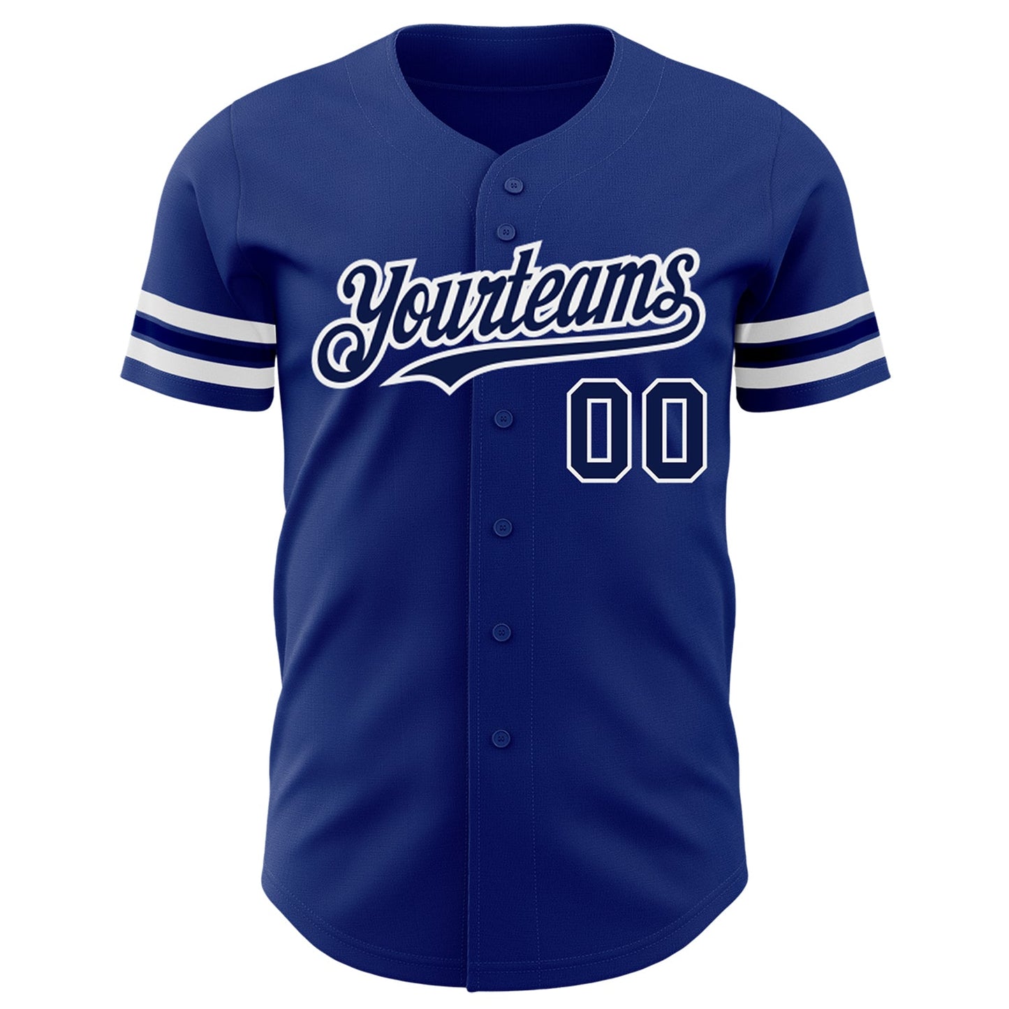 Custom Royal Navy-White Authentic Baseball Jersey - Sky-Custom