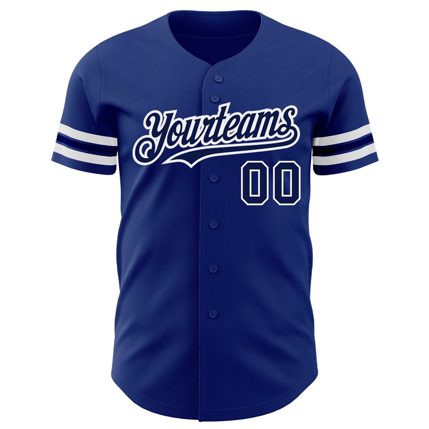 Custom Royal Navy-White Authentic Baseball Jersey - Sky-Custom