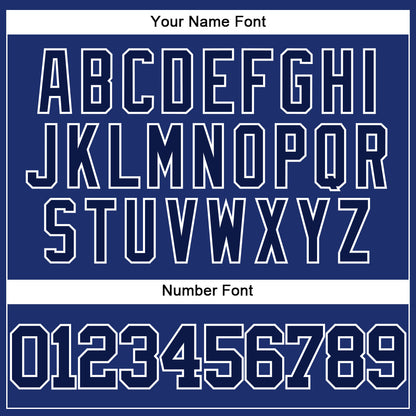 Custom Royal Navy-White Authentic Baseball Jersey - Sky-Custom