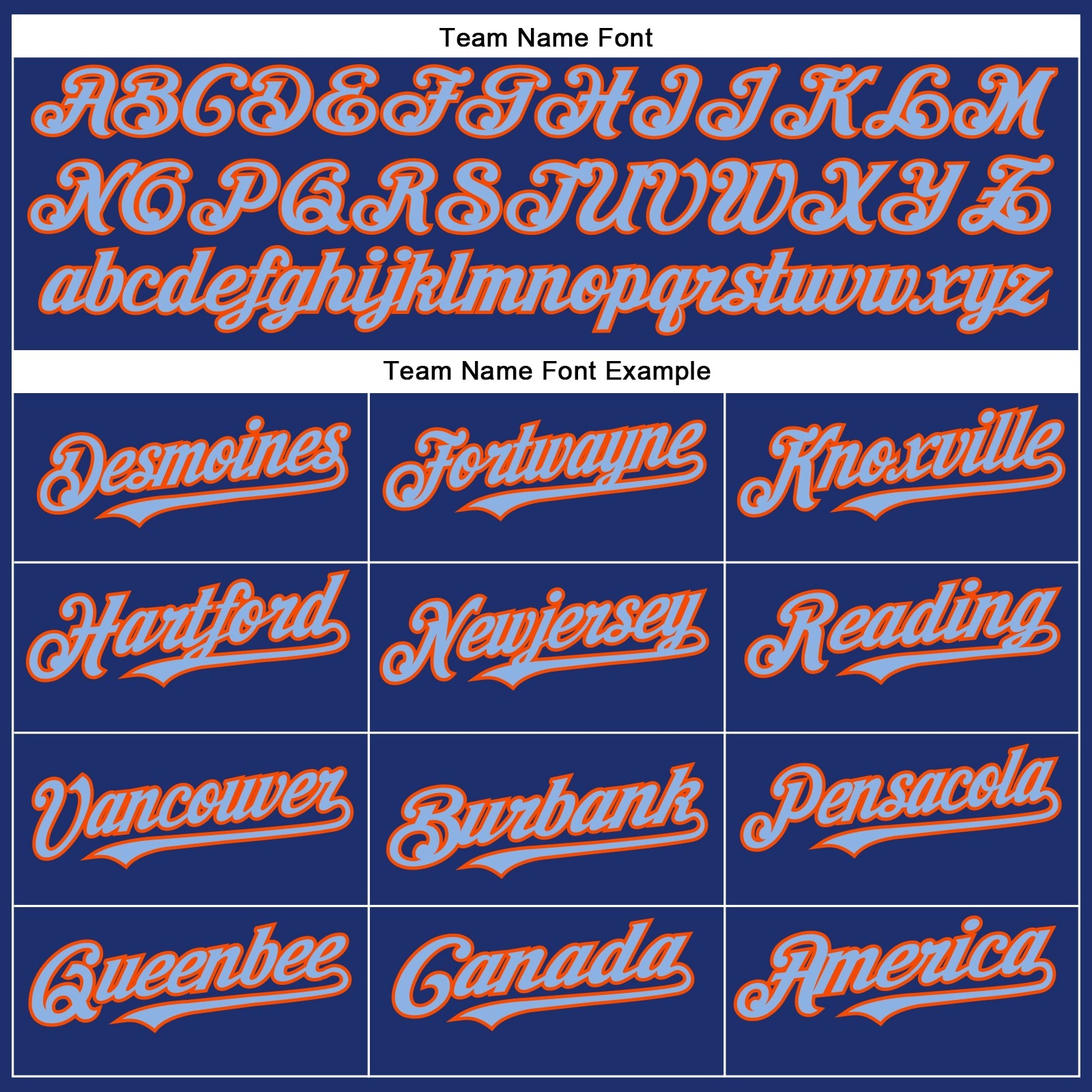 Custom Royal Light Blue-Orange Authentic Baseball Jersey - Sky-Custom