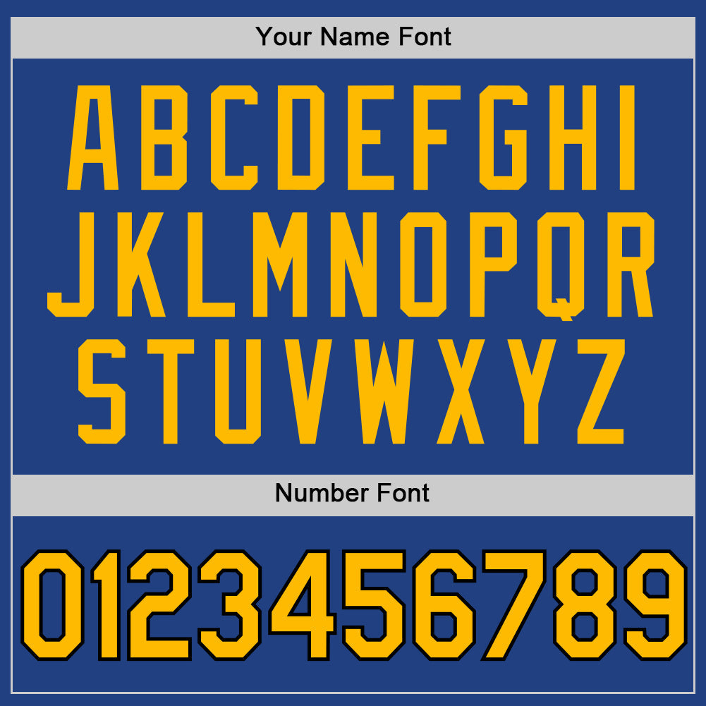 Custom Royal Gold-Black Authentic Throwback Baseball Jersey - Sky-Custom