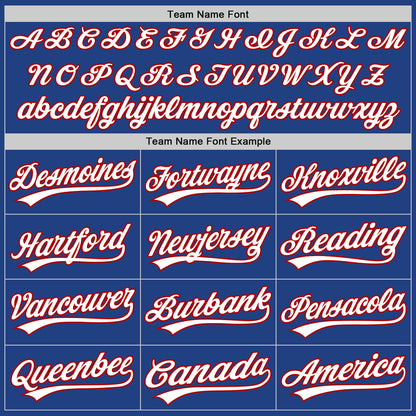 Custom Royal White-Red Authentic Throwback Baseball Jersey - Sky-Custom