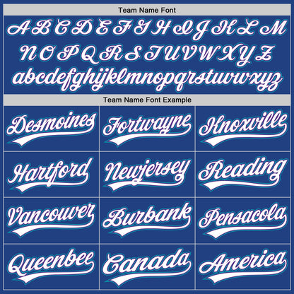 Custom Royal Purple-Teal Authentic Throwback Baseball Jersey - Sky-Custom