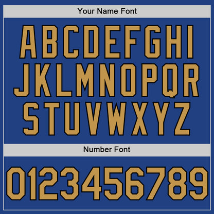 Custom Royal Old Gold-Black Authentic Throwback Baseball Jersey - Sky-Custom