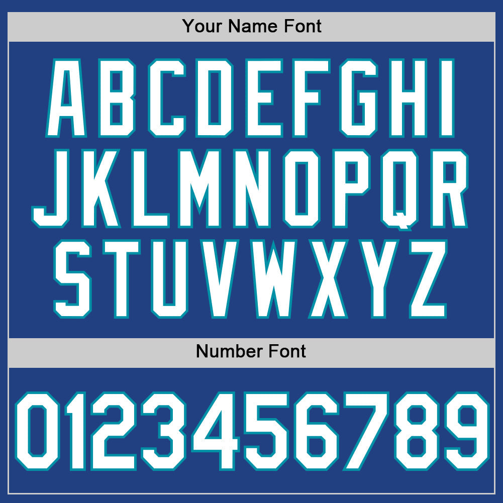 Custom Royal White-Teal Authentic Throwback Baseball Jersey - Sky-Custom