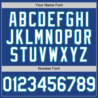 Custom Royal White-Teal Authentic Throwback Baseball Jersey - Sky-Custom