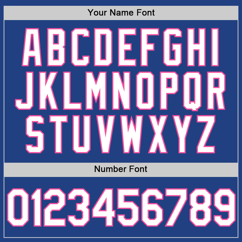 Custom Royal White-Pink Authentic Throwback Baseball Jersey - Sky-Custom