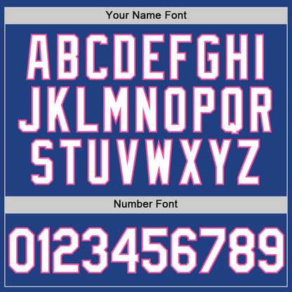 Custom Royal White-Pink Authentic Throwback Baseball Jersey - Sky-Custom