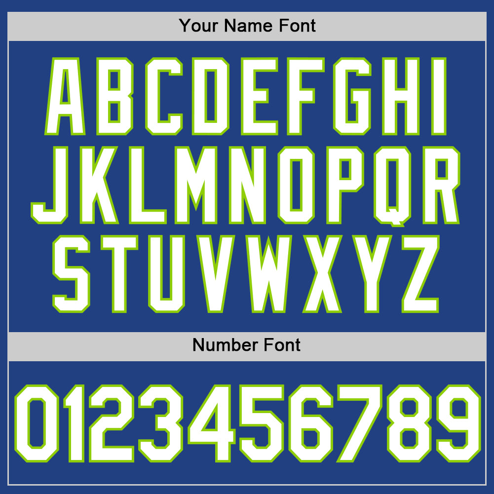 Custom Royal White-Neon Green Authentic Throwback Baseball Jersey - Sky-Custom