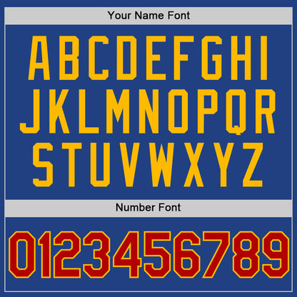 Custom Royal Red-Gold Authentic Throwback Baseball Jersey - Sky-Custom