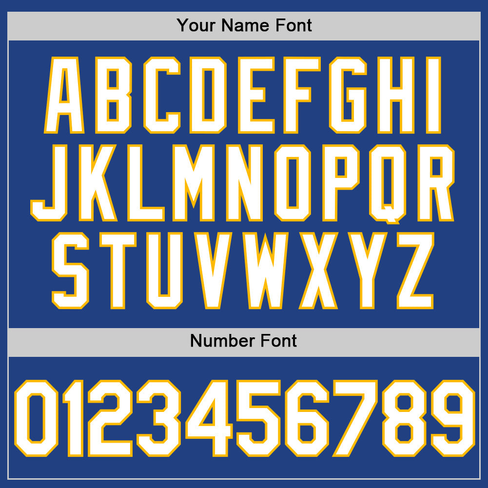 Custom Royal White-Gold Authentic Throwback Baseball Jersey - Sky-Custom