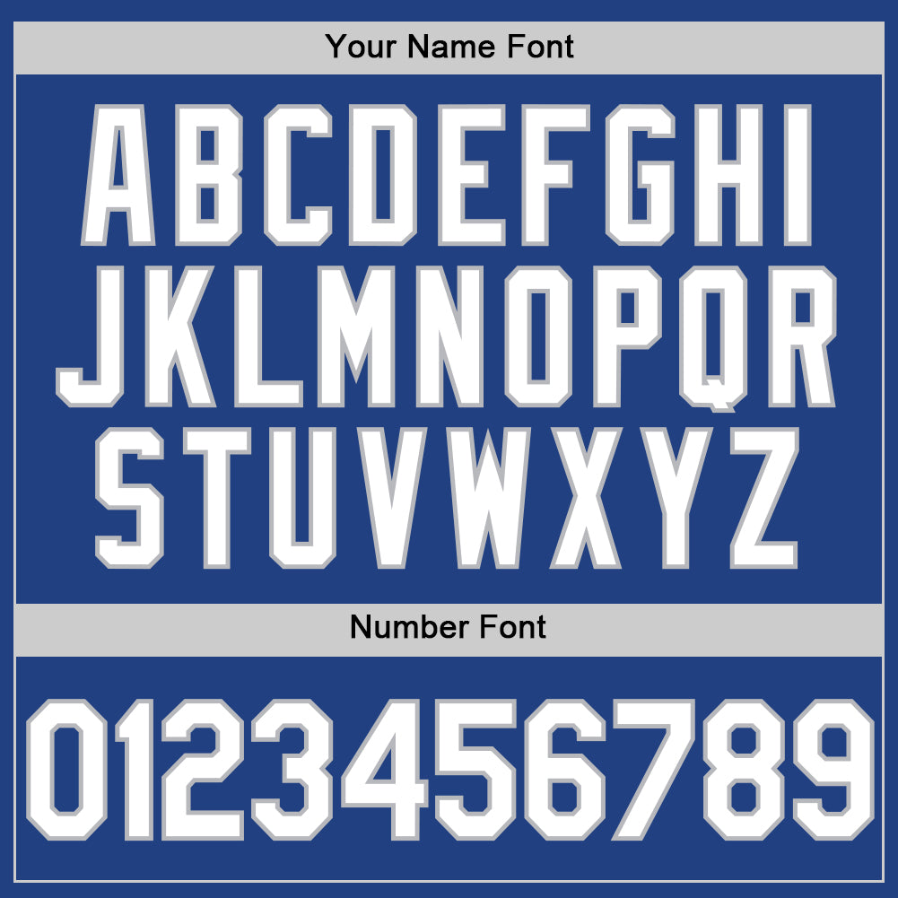 Custom Royal White-Gray Authentic Throwback Baseball Jersey - Sky-Custom