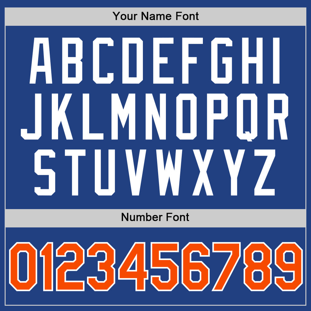 Custom Royal Orange-White Authentic Throwback Baseball Jersey - Sky-Custom