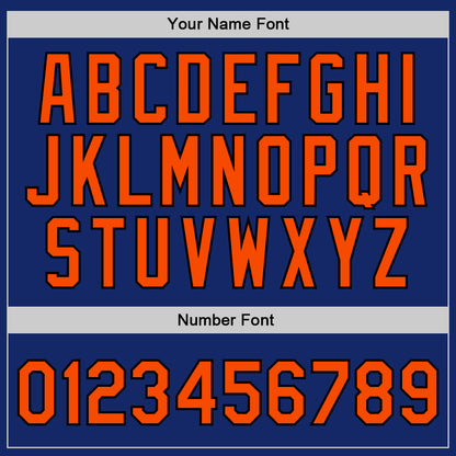 Custom Royal Orange-Black Authentic Throwback Basketball Jersey - Sky-Custom