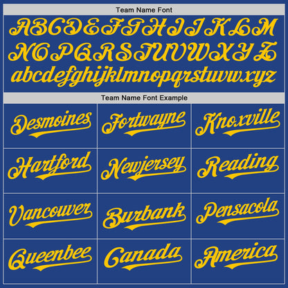Custom Royal Yellow Mesh Authentic Throwback Baseball Jersey - Sky-Custom