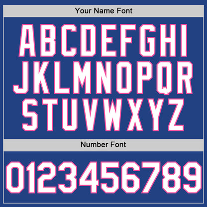 Custom Royal White-Pink Mesh Authentic Throwback Baseball Jersey - Sky-Custom