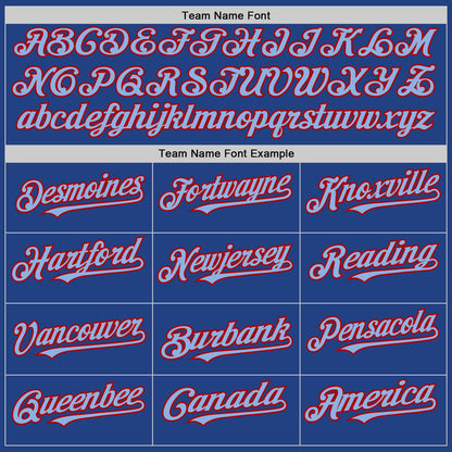 Custom Royal Light Blue-Red Mesh Authentic Throwback Baseball Jersey - Sky-Custom