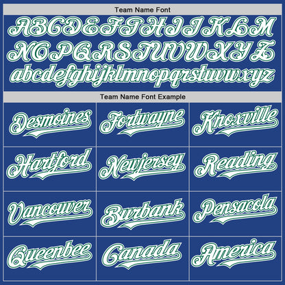 Custom Royal White-Kelly Green Mesh Authentic Throwback Baseball Jersey - Sky-Custom