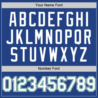 Custom Royal White-Kelly Green Mesh Authentic Throwback Baseball Jersey - Sky-Custom