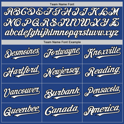 Custom Royal White-Black Mesh Authentic Throwback Baseball Jersey - Sky-Custom