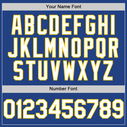 Custom Royal White-Yellow Mesh Authentic Throwback Baseball Jersey - Sky-Custom