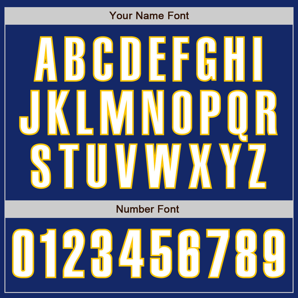 Custom Royal White-Yellow Authentic Baseball Jersey - Sky-Custom