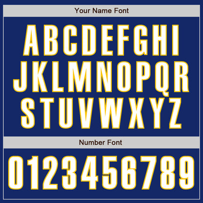 Custom Royal White-Yellow Authentic Baseball Jersey - Sky-Custom