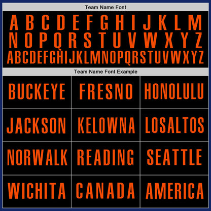 Custom Royal Black-Orange Authentic Baseball Jersey - Sky-Custom