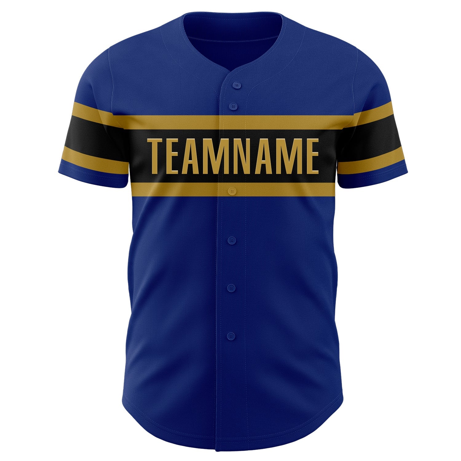 Custom Royal Black-Old Gold Authentic Baseball Jersey - Sky-Custom