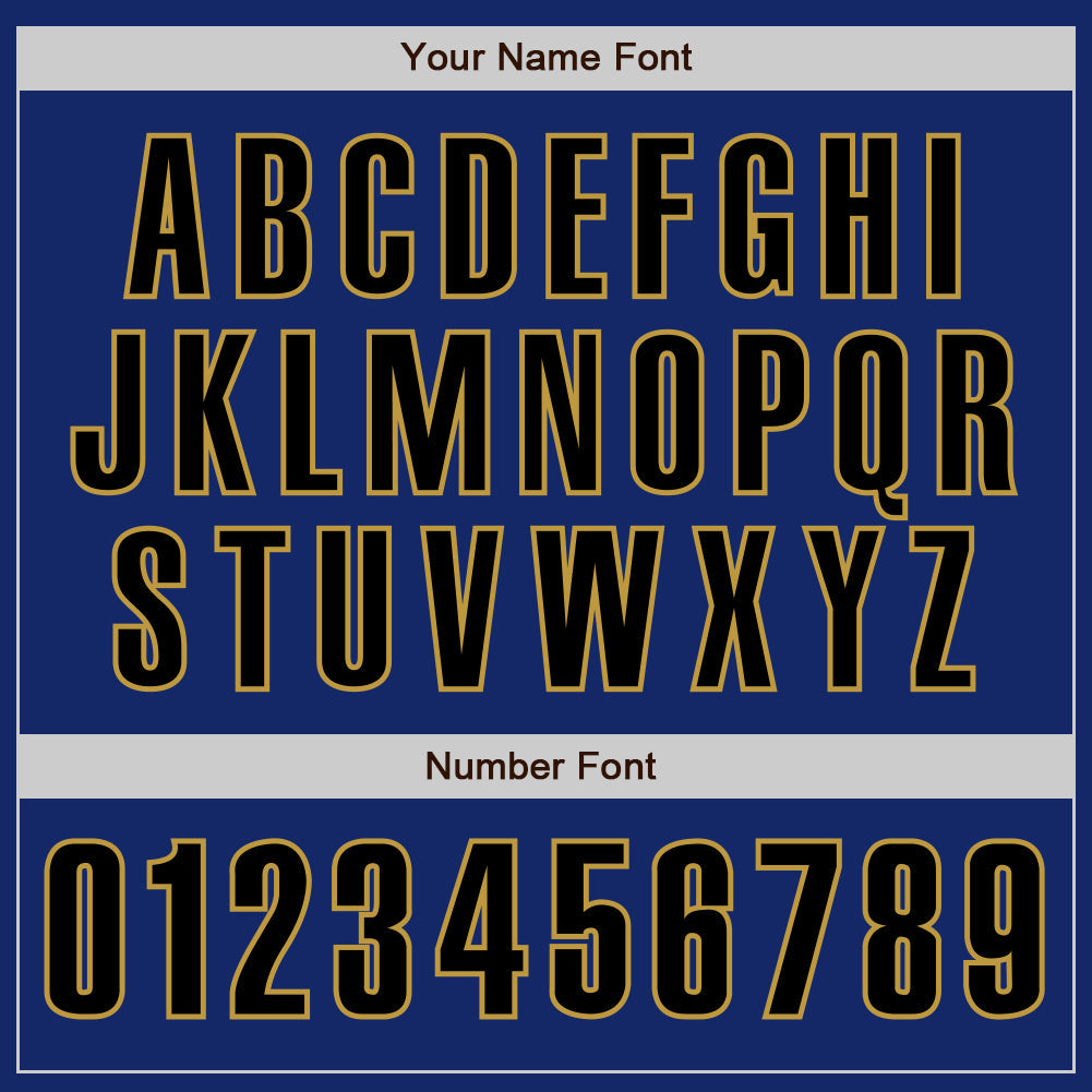 Custom Royal Black-Old Gold Authentic Baseball Jersey - Sky-Custom