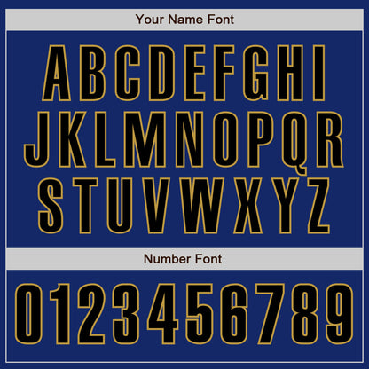 Custom Royal Black-Old Gold Authentic Baseball Jersey - Sky-Custom