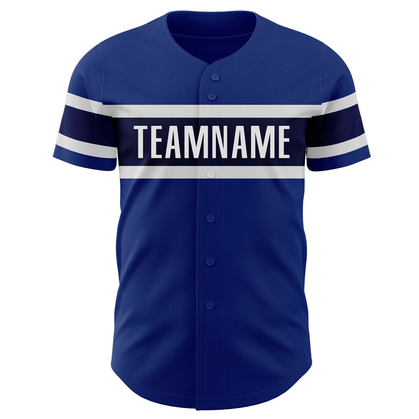 Custom Royal Navy-White Authentic Baseball Jersey - Sky-Custom